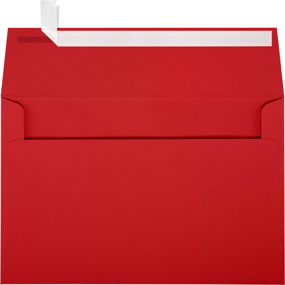 Red 32lb A9 Invitation Envelopes (5 3/4 x 8 3/4) with Peel & Seal