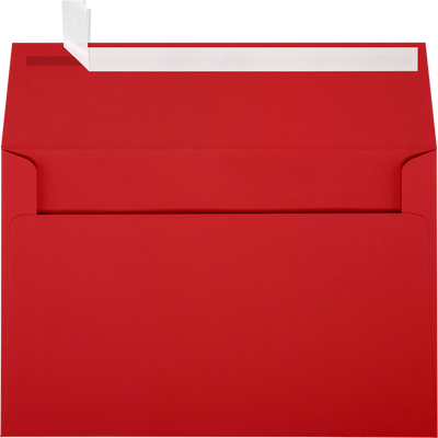 Red 32lb A9 Invitation Envelopes (5 3/4 x 8 3/4) with Peel & Seal