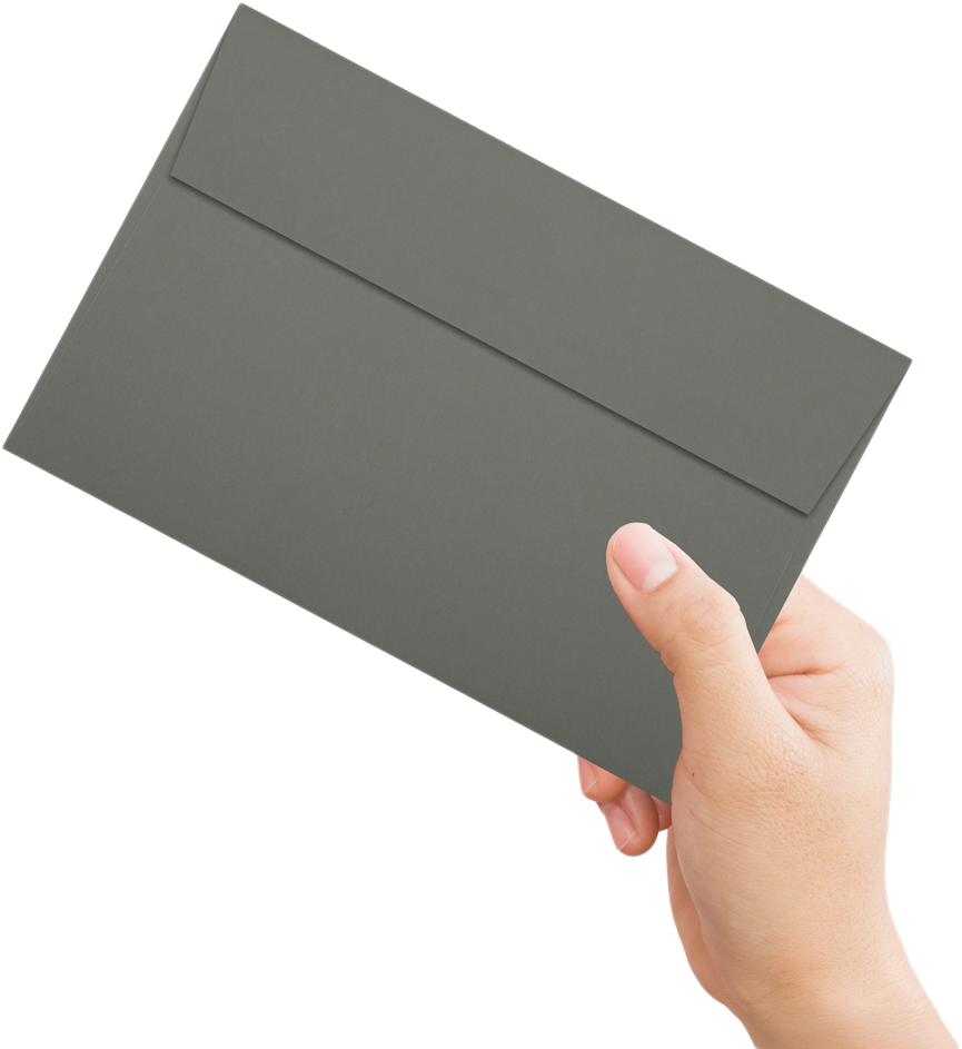 Dark Smoke Gray 32lb A9 Invitation Envelopes (5 3/4 x 8 3/4) with Peel & Seal