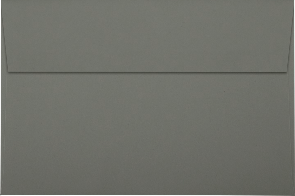 Dark Smoke Gray 32lb A9 Invitation Envelopes (5 3/4 x 8 3/4) with Peel & Seal