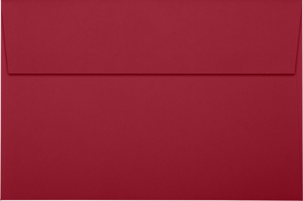 Garnet Dark Red 32lb A9 Invitation Envelopes (5 3/4 x 8 3/4) with Peel & Seal