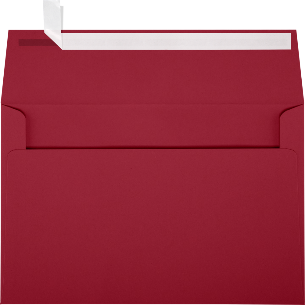 Garnet Dark Red 32lb A9 Invitation Envelopes (5 3/4 x 8 3/4) with Peel & Seal