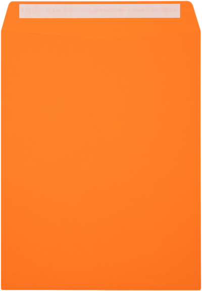 Mandarin Orange 32lb 10 x 13 Open End Envelopes with Peel & Seal