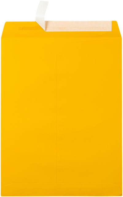 Sunflower Yellow 32lb 10 x 13 Open End Envelopes with Peel & Seal
