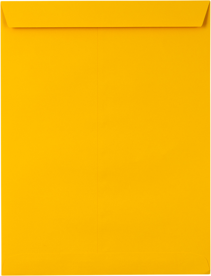 Sunflower Yellow 32lb 10 x 13 Open End Envelopes with Peel & Seal