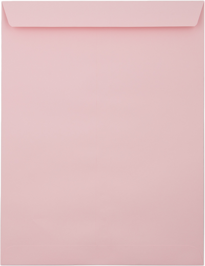 Baby Candy Pink 32lb 10 x 13 Open End Envelopes with Peel & Seal