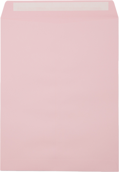 Baby Candy Pink 32lb 10 x 13 Open End Envelopes with Peel & Seal