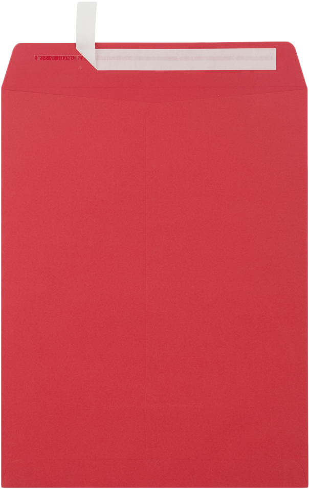 Red 32lb 10 x 13 Open End Envelopes with Peel & Seal