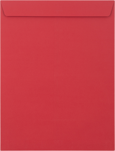 Red 32lb 10 x 13 Open End Envelopes with Peel & Seal