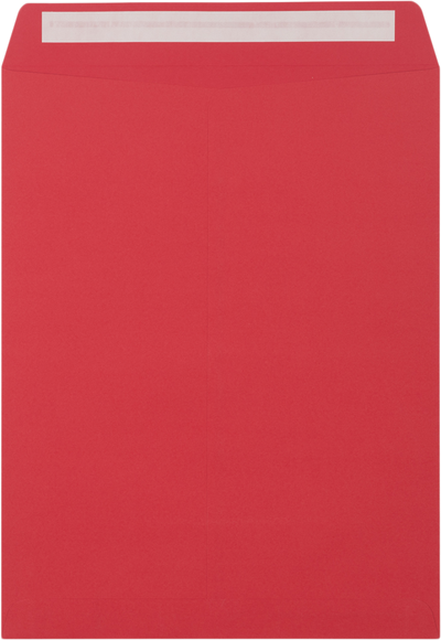 Red 32lb 10 x 13 Open End Envelopes with Peel & Seal
