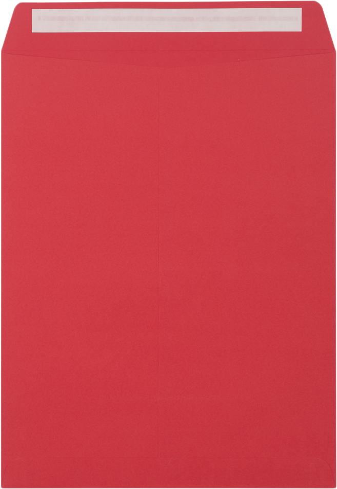 Red 32lb 10 x 13 Open End Envelopes with Peel & Seal