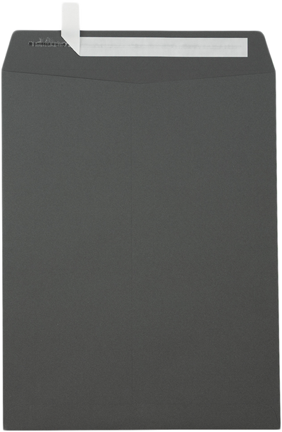Dark Smoke Gray 32lb 10 x 13 Open End Envelopes with Peel & Seal