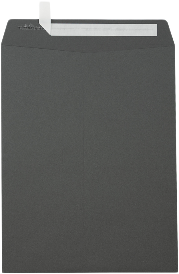 Dark Smoke Gray 32lb 10 x 13 Open End Envelopes with Peel & Seal