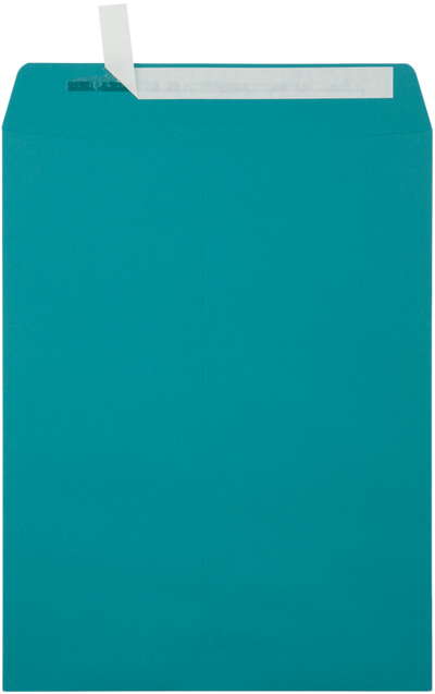 Teal Blue 32lb 10 x 13 Open End Envelopes with Peel & Seal