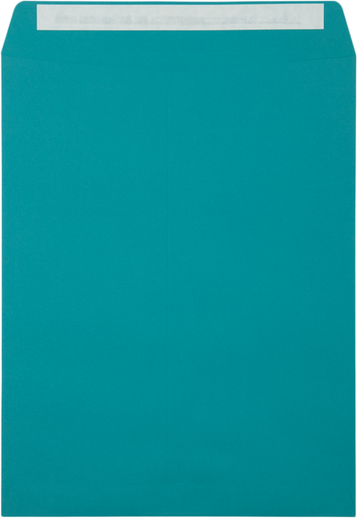 Teal Blue 32lb 10 x 13 Open End Envelopes with Peel & Seal