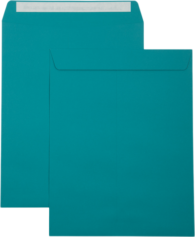 Teal Blue 32lb 10 x 13 Open End Envelopes with Peel & Seal