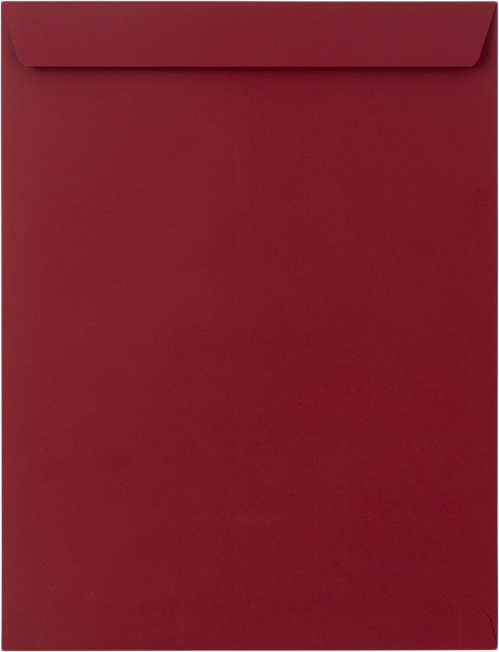 Garnet Dark Red 32lb 10 x 13 Open End Envelopes with Peel & Seal