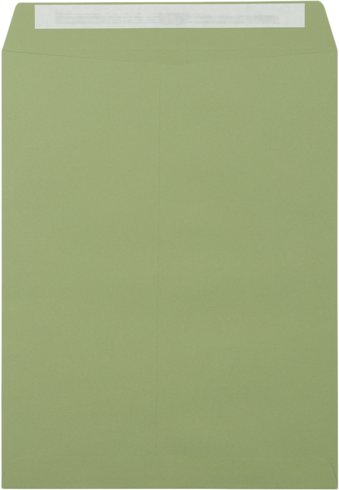 Olive Green 28lb 10 x 13 Open End Envelopes with Peel & Seal