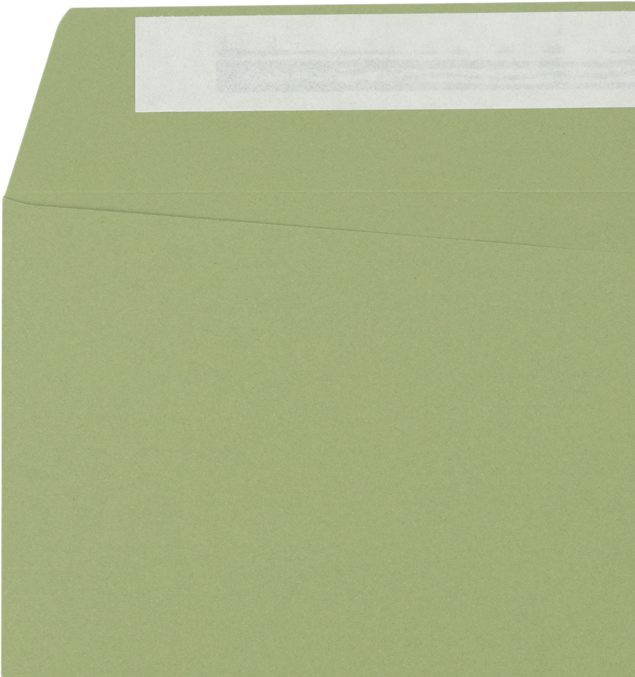 Olive Green 28lb 10 x 13 Open End Envelopes with Peel & Seal