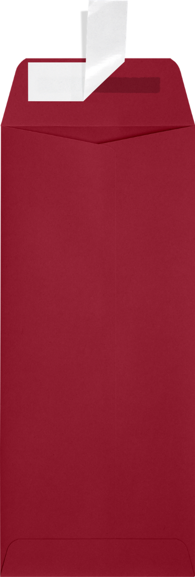 Garnet Dark Red 32lb #10 Policy Envelopes (4 1/8 x 9 1/2) with Peel & Seal