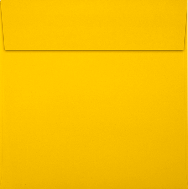 Sunflower Yellow 32lb 5 1/2 x 5 1/2 Square Envelopes with Peel & Seal