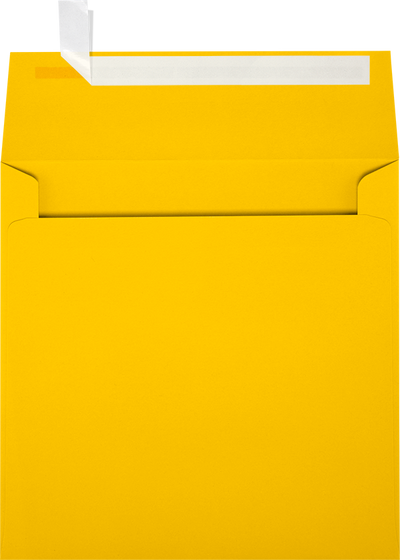 Sunflower Yellow 32lb 5 1/2 x 5 1/2 Square Envelopes with Peel & Seal