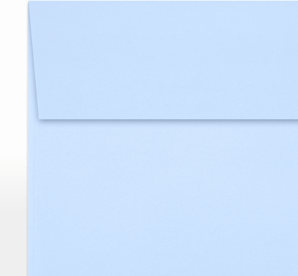 Baby Blue 32lb 5 1/2 x 5 1/2 Square Envelopes with Peel & Seal