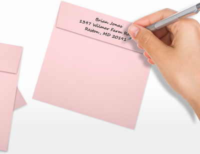 Baby Candy Pink 32lb 5 1/2 x 5 1/2 Square Envelopes with Peel & Seal