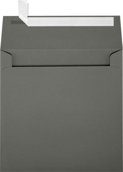 Dark Smoke Gray 32lb 5 1/2 x 5 1/2 Square Envelopes with Peel & Seal