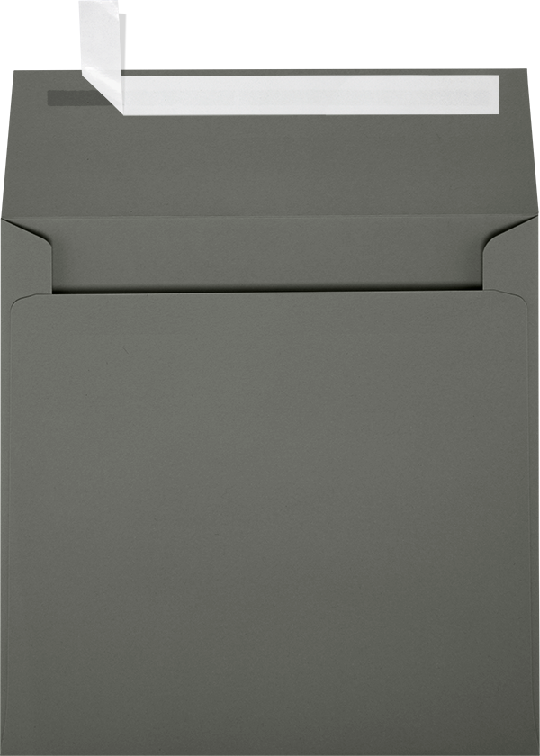 Dark Smoke Gray 32lb 5 1/2 x 5 1/2 Square Envelopes with Peel & Seal