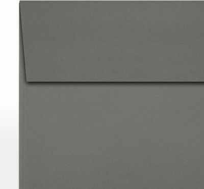 Dark Smoke Gray 32lb 5 1/2 x 5 1/2 Square Envelopes with Peel & Seal