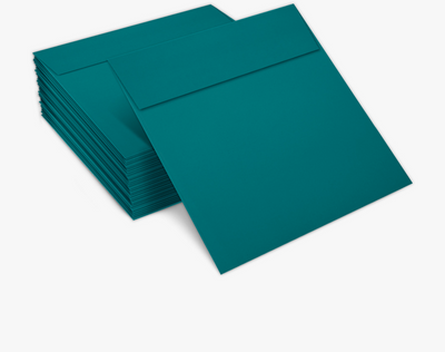 Teal Blue 32lb 5 1/2 x 5 1/2 Square Envelopes with Peel & Seal