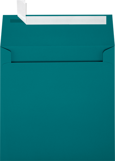Teal Blue 32lb 5 1/2 x 5 1/2 Square Envelopes with Peel & Seal