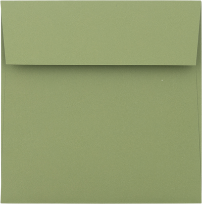 Olive Green 28lb 5 1/2 x 5 1/2 Square Envelopes with Peel & Seal