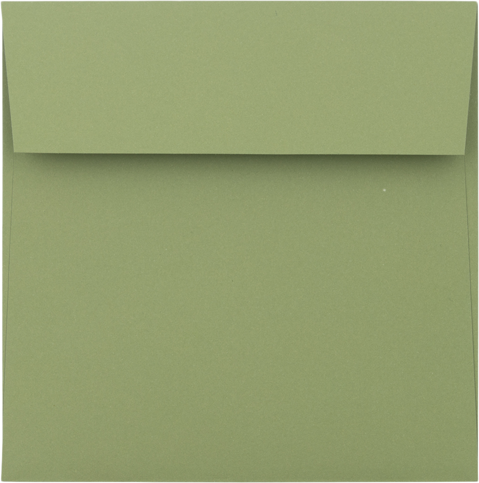 Olive Green 28lb 5 1/2 x 5 1/2 Square Envelopes with Peel & Seal
