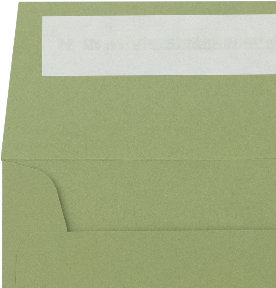 Olive Green 28lb 5 1/2 x 5 1/2 Square Envelopes with Peel & Seal