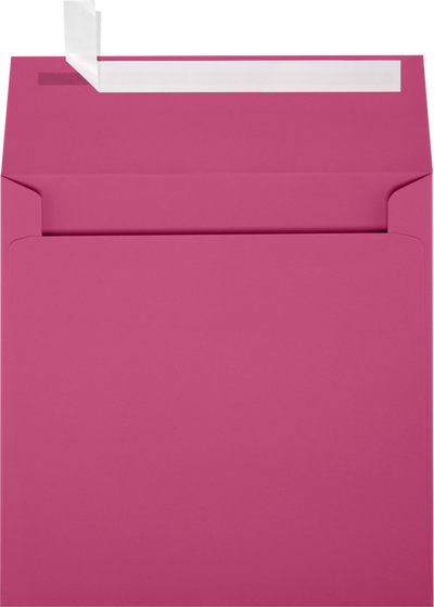 Fuchsia Pink Magenta 32lb 6 1/2 x 6 1/2 Square Envelopes with Peel & Seal