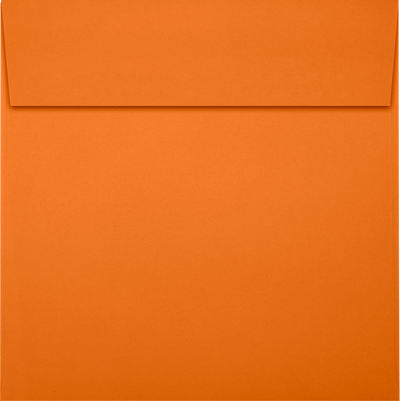 Mandarin Orange 32lb 6 1/2 x 6 1/2 Square Envelopes with Peel & Seal