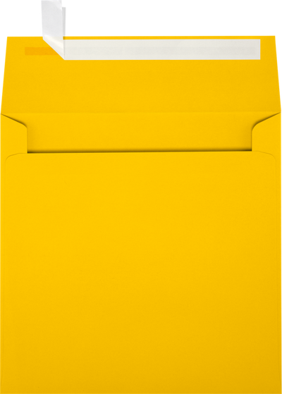 Sunflower Yellow 32lb 6 1/2 x 6 1/2 Square Envelopes with Peel & Seal