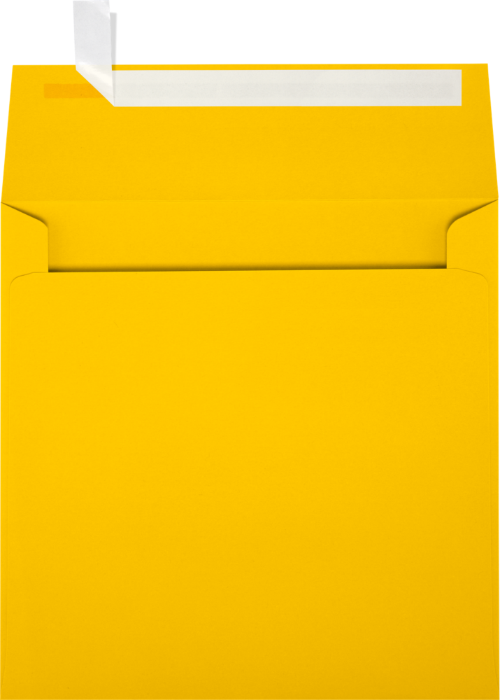 Sunflower Yellow 32lb 6 1/2 x 6 1/2 Square Envelopes with Peel & Seal