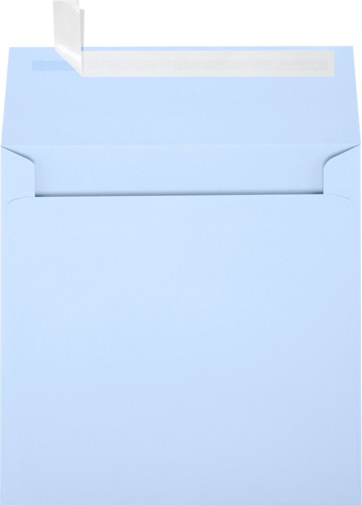 Baby Blue 32lb 6 1/2 x 6 1/2 Square Envelopes with Peel & Seal