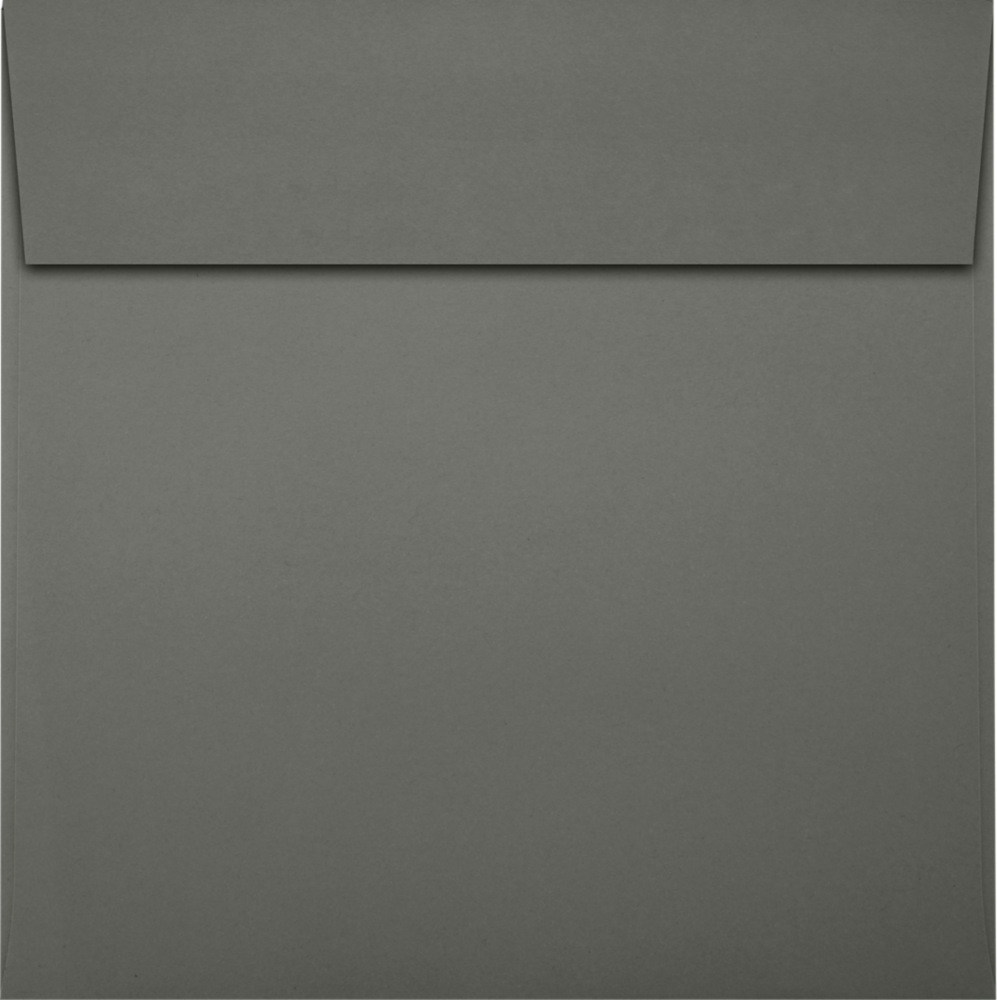 Dark Smoke Gray 32lb 6 1/2 x 6 1/2 Square Envelopes with Peel & Seal