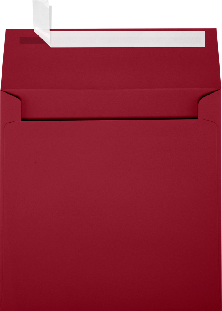 Garnet Dark Red 32lb 6 1/2 x 6 1/2 Square Envelopes with Peel & Seal