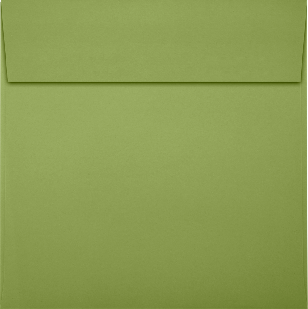 Olive Green 28lb 6 1/2 x 6 1/2 Square Envelopes with Peel & Seal