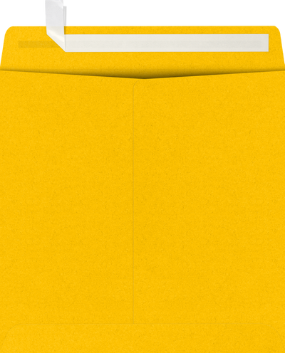 Sunflower Yellow 32lb 7 1/2 x 7 1/2 Square Envelopes with Peel & Seal