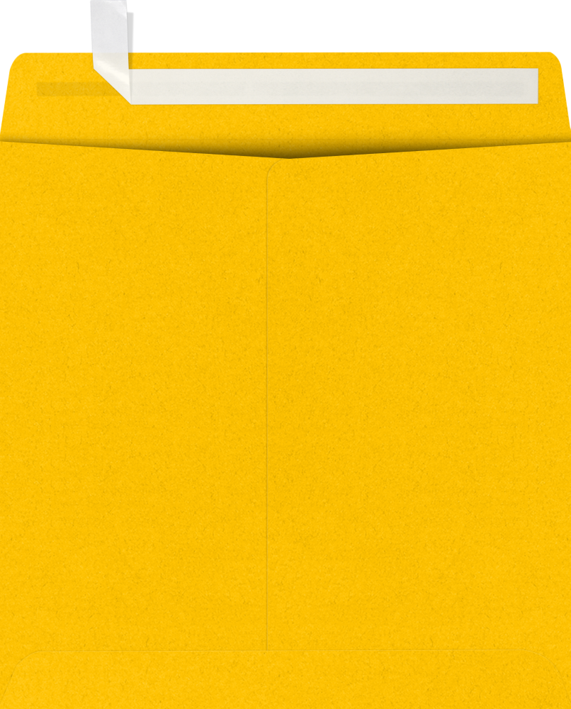 Sunflower Yellow 32lb 7 1/2 x 7 1/2 Square Envelopes with Peel & Seal