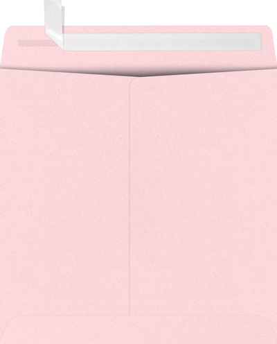 Baby Candy Pink 32lb 7 1/2 x 7 1/2 Square Envelopes with Peel & Seal