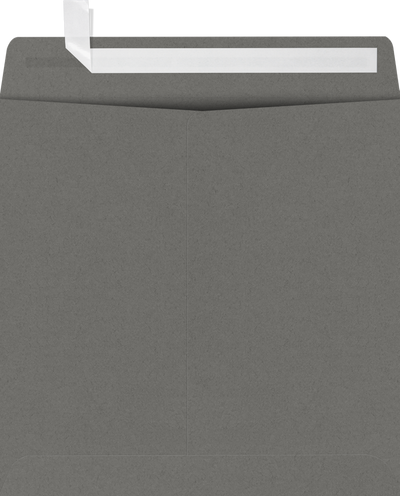 Dark Smoke Gray 32lb 7 1/2 x 7 1/2 Square Envelopes with Peel & Seal