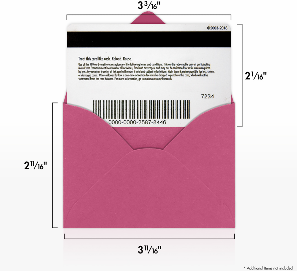 Fuchsia Pink Magenta 32lb #17 Mini Envelopes (2 11/16 x 3 11/16)