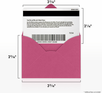 Fuchsia Pink Magenta 32lb #17 Mini Envelopes (2 11/16 x 3 11/16)